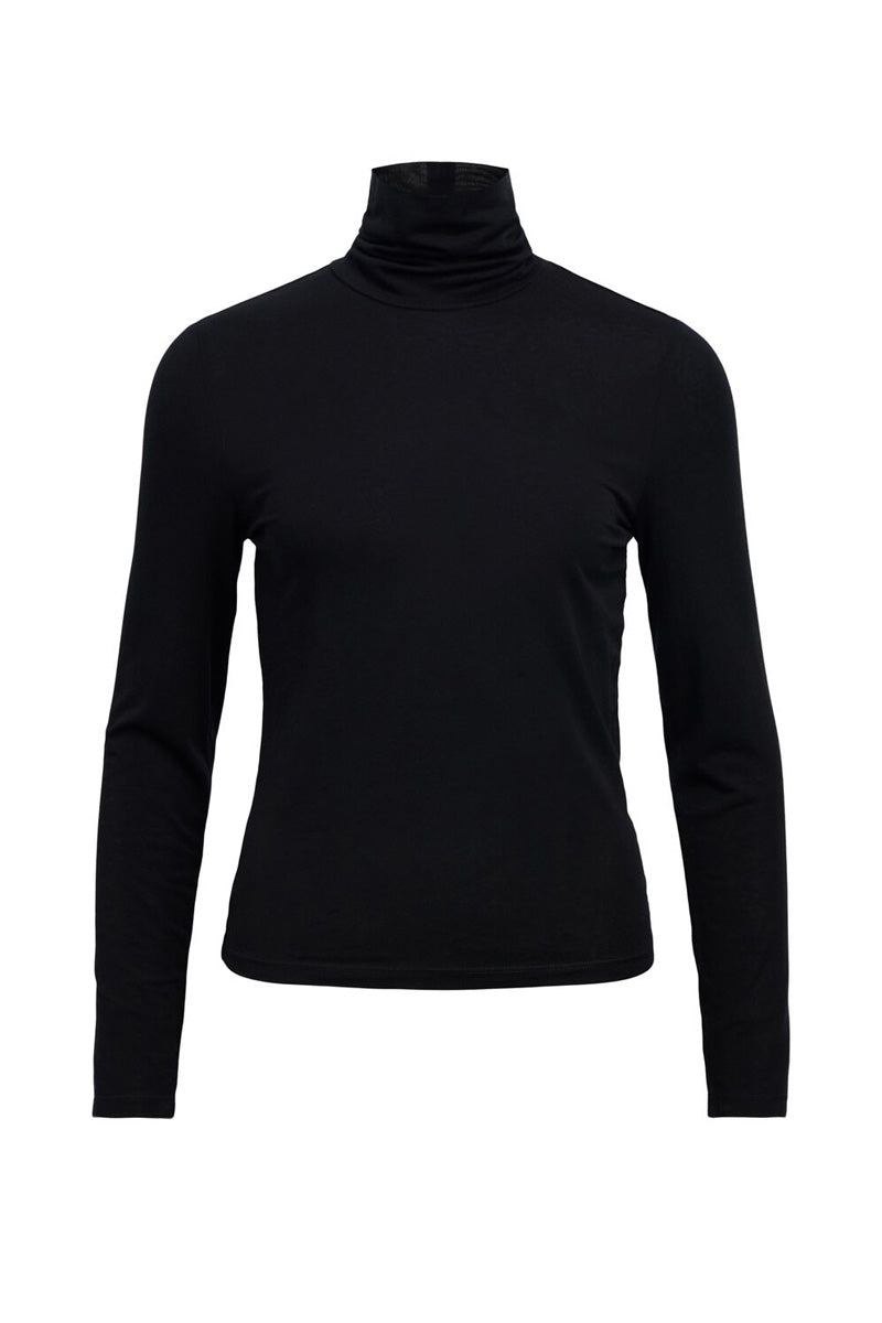 Object Zofia Black Turtleneck Top - The Mercantile London