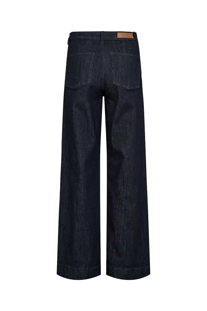 Numph Paris Dark Denim Blue Wide Jeans