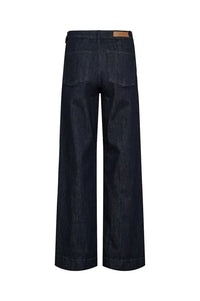 Numph Paris Dark Denim Blue Wide Jeans