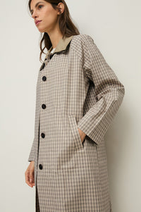 Yerse Check Water Repellent Trench Coat - The Mercantile London
