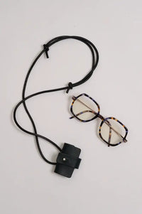 Kate Sheridan Black Leather Glasses Lanyard
