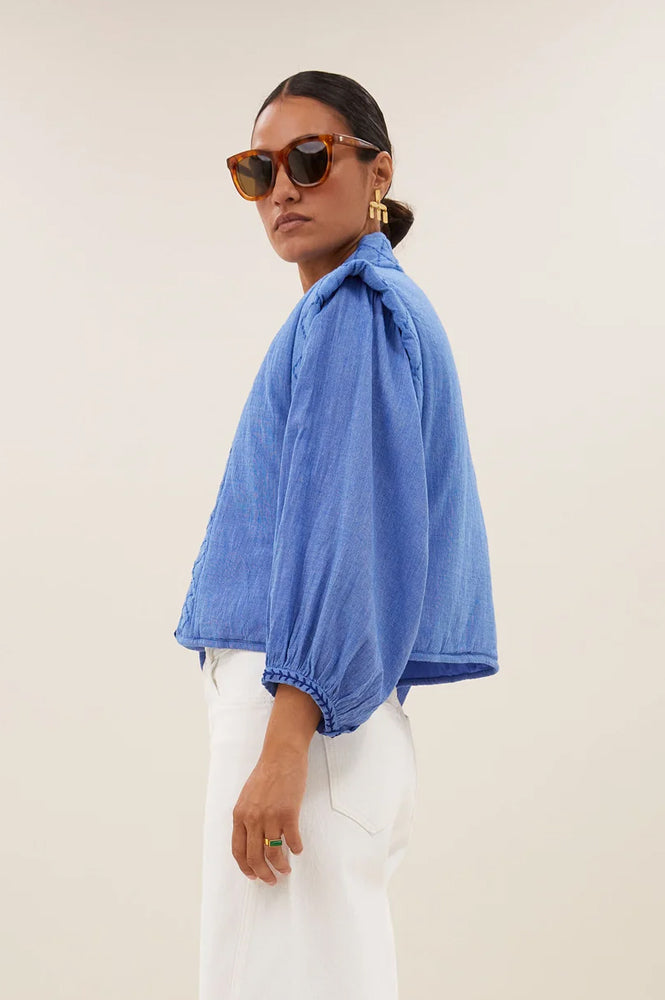 By-Bar Isla Sapphire Blue Athia Gilet - The Mercantile London