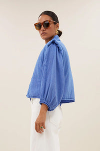 By-Bar Isla Sapphire Blue Athia Gilet - The Mercantile London