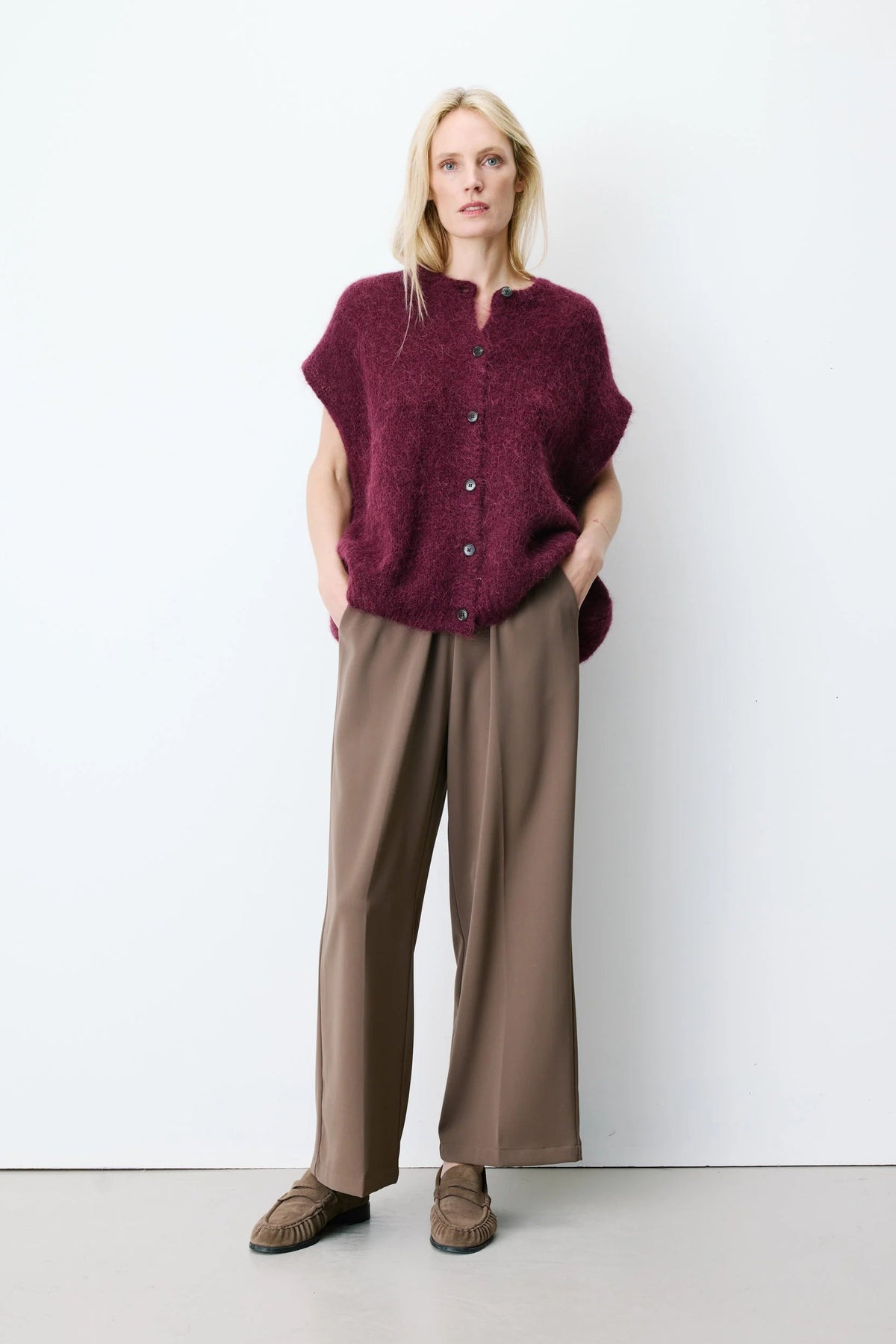 Grace & Mila Addison Aubergine Cardigan