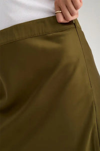 Numph Amelia Fir Green Midi Skirt