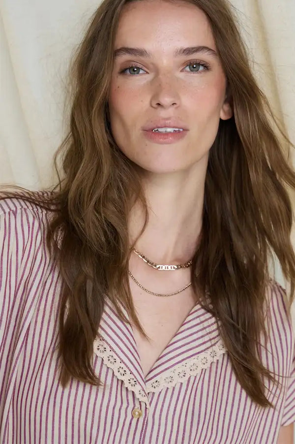 Atelier Rêve Mone Striped Blouse - The Mercantile London