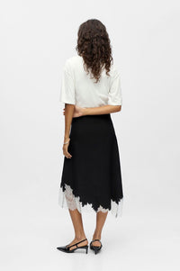 Object Dalme Black and White Lace Skirt - The Mercantile London