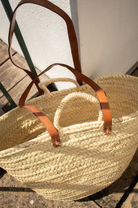 Mikwi French Double Strap Classic Market Basket Bag