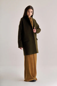 Komodo Olivia Wool Olive Coat - The Mercantile London