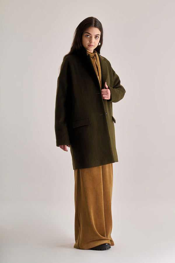 Komodo Olivia Wool Olive Coat - The Mercantile London