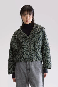 Bellerose Jenna Leopard Print Hooded Jacket - The Mercantile London