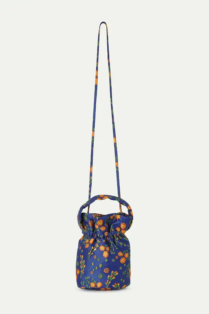 Compania Fantastica Navy Floral Jacquard Bag - The Mercantile London