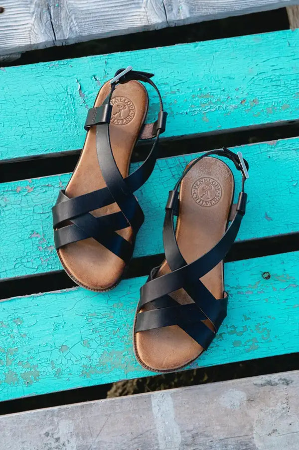 Penelope Chilvers Buttercup Bitter Chocolate Sandals - The Mercantile London