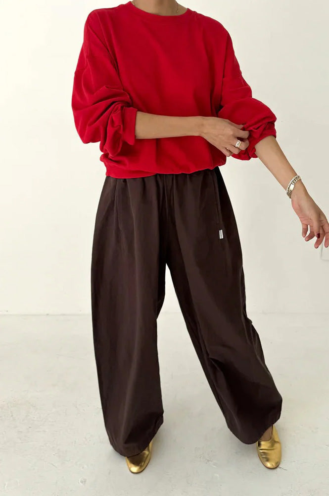 Le Bon Shoppe Dark Brown Parachute Pants