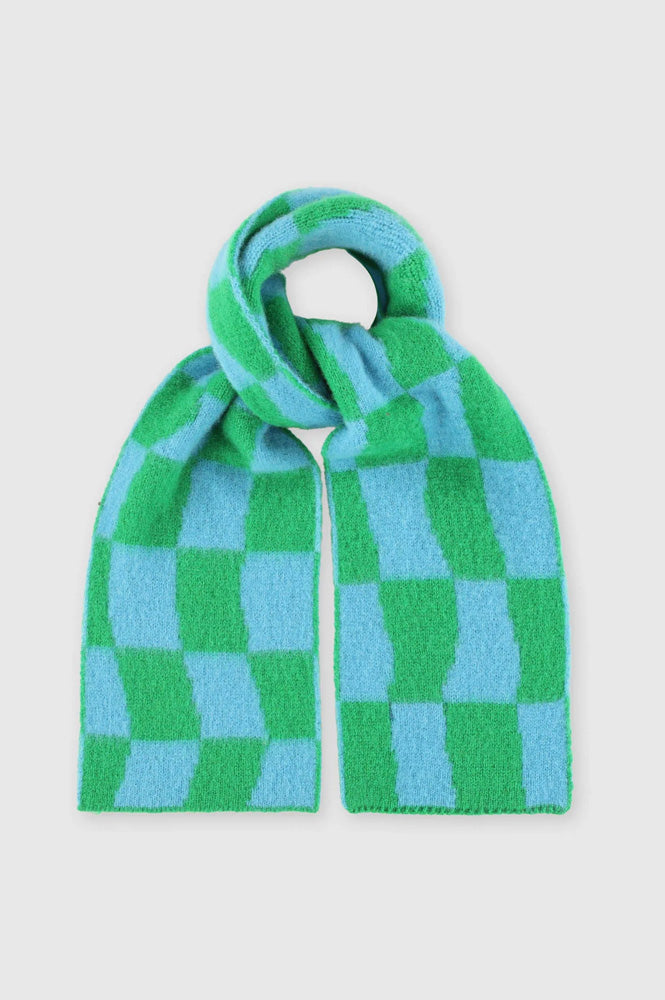 Howlin' Green Delight Mini Checkerboard Scarf - The Mercantile London