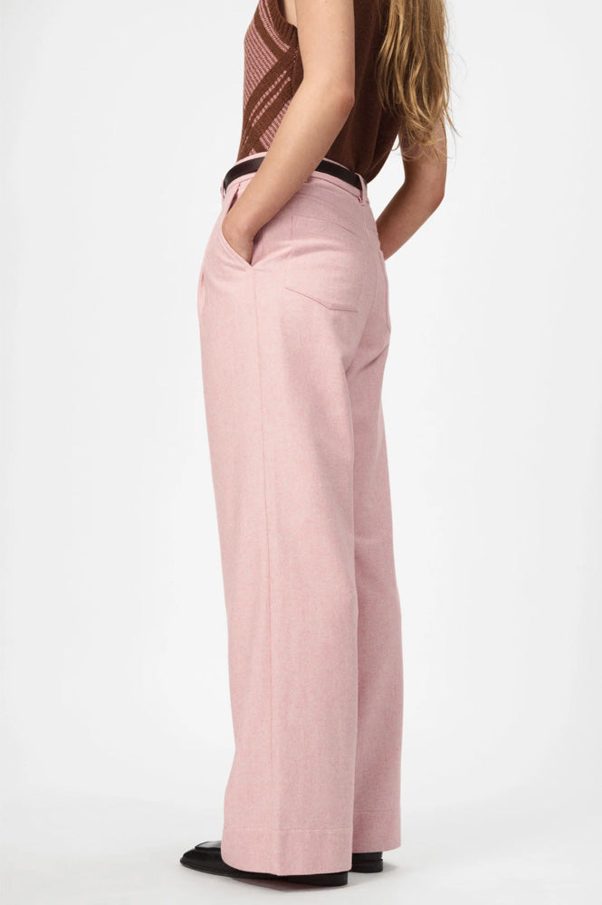 Nué Notes Russell Blush Melange Trousers - The Mercantile London