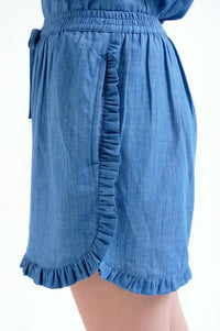Compania Fantastica Light Blue Chambray Shorts