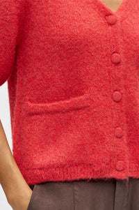 Object Saggia Poinsettia V-Neck Cardigan - The Mercantile London