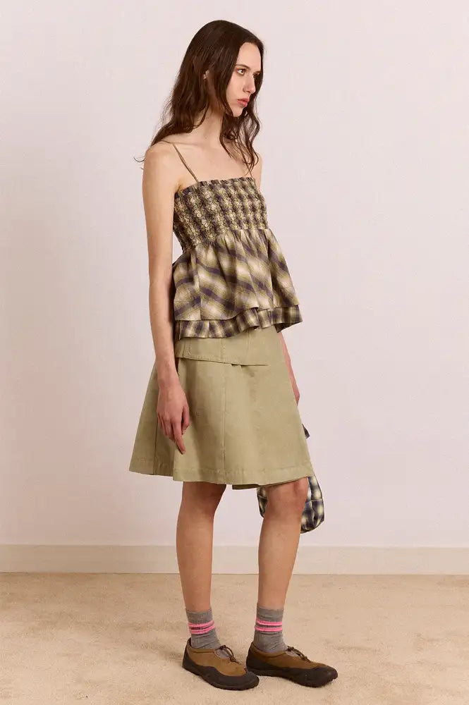 Damson Madder Azalea Cardamon Checked Cami Top