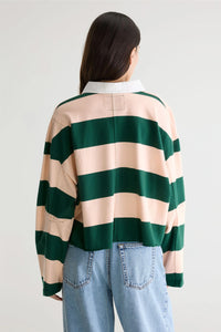 Bellerose Felito Bottle Green Stripe Polo Top
