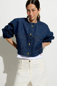 Sessùn Almodiva Seventy Blue Short Denim Jacket