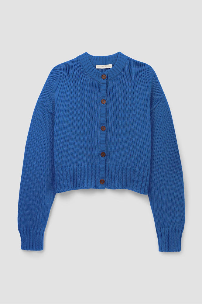 Beaumont Organic Sugi Ink Blue Knitted Cardigan - The Mercantile London
