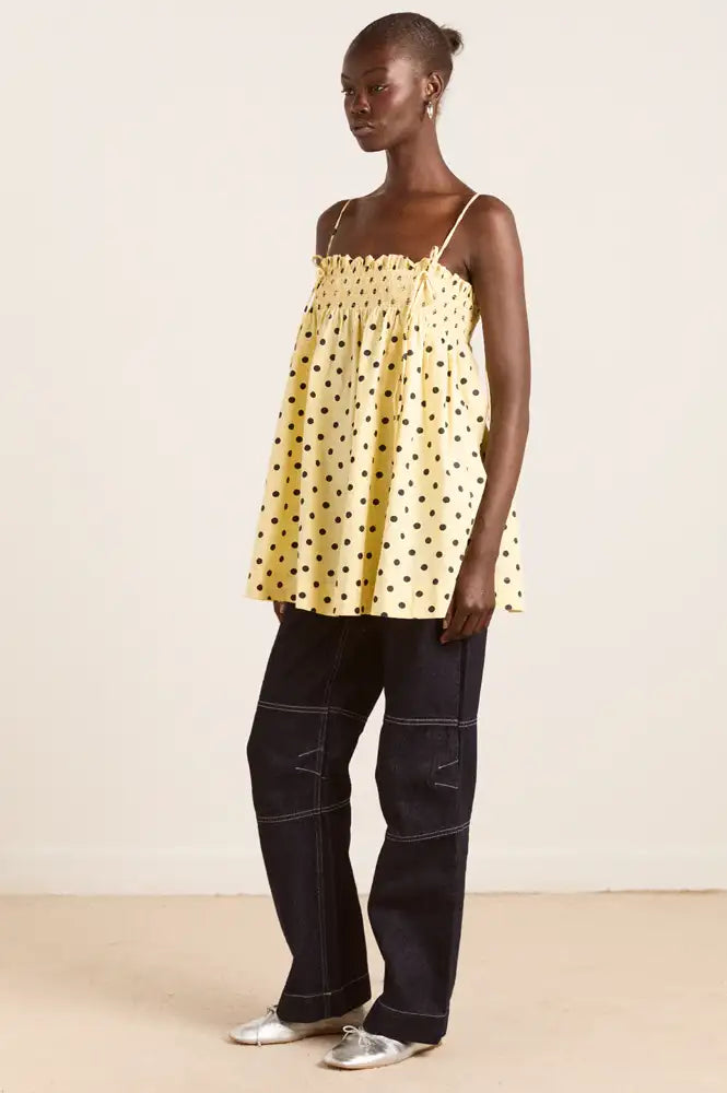 Damson Madder Lilo Butter Spot Mini Dress & Skirt