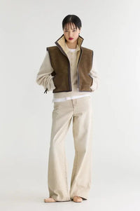 Bellerose Jonson Sheep Brown Reversible Sleeveless Jacket
