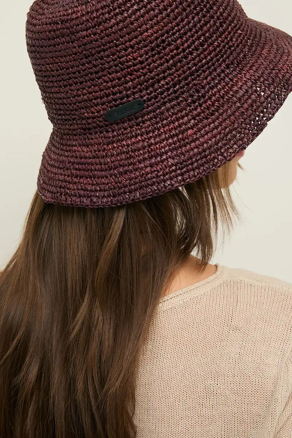Yerse Raffia Chocolate Hat - The Mercantile London