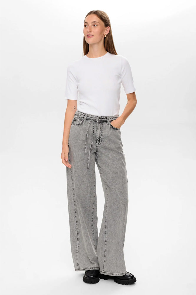 Numph Brooklyn Light Grey Denim Jeans - The Mercantile London