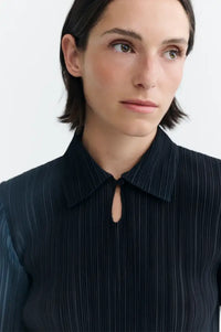 Thinking Mu Whisper Agostina Pleated Top - The Mercantile London