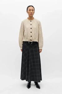 Object Gunvi Macadamia Cable Knitted Cardigan