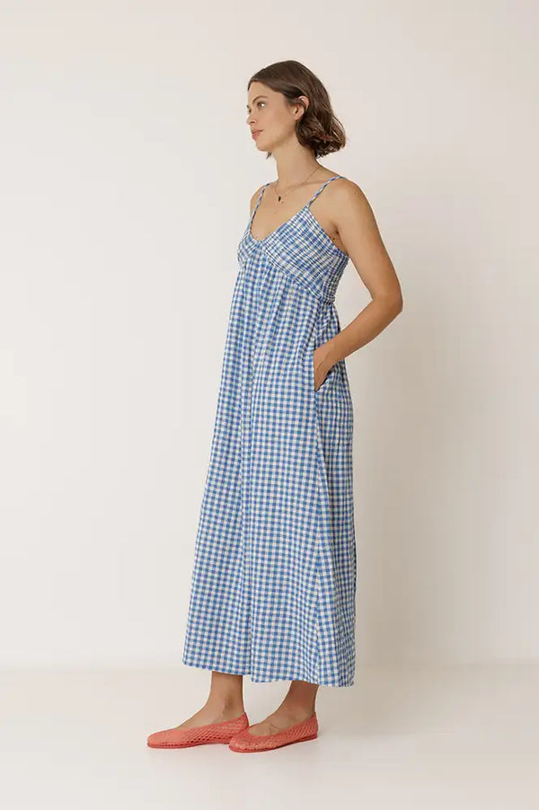 Indi & Cold Blue Gingham Dress - The Mercantile London
