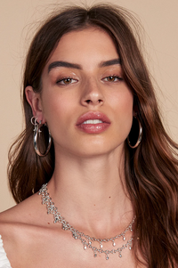 Luv AJ Amalfi Silver Tube Hoops - The Mercantile London