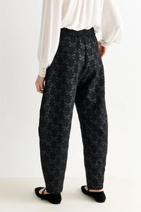 Louche Sutton Bow Jacquard Barrel Trousers - The Mercantile London
