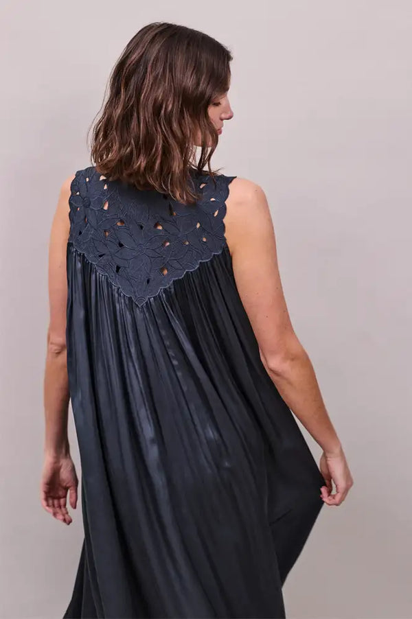 Faune Florentina Petrol Blue Dress - The Mercantile London