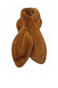 Nooki Cate Chestnut Faux Fur Scarf - The Mercantile London