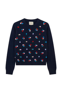 Jumper 1234 Ink Floral Embroidered Jumper
