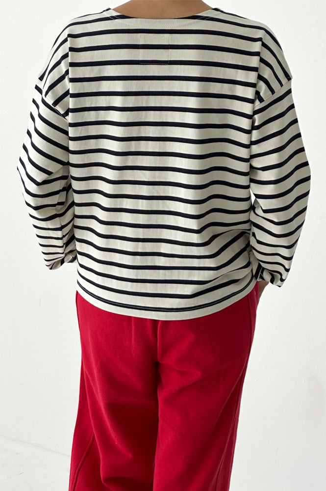 Le Bon Shoppe Navy Stripe Sailor Top