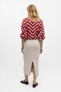Object Reynard Silver Grey Knitted Skirt - The Mercantile London