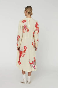 Stella Nova Lobster Embroidered Midi Dress - The Mercantile London