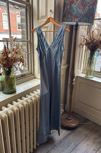 Faune Primrose Cornflower Blue Slip Dress - The Mercantile London