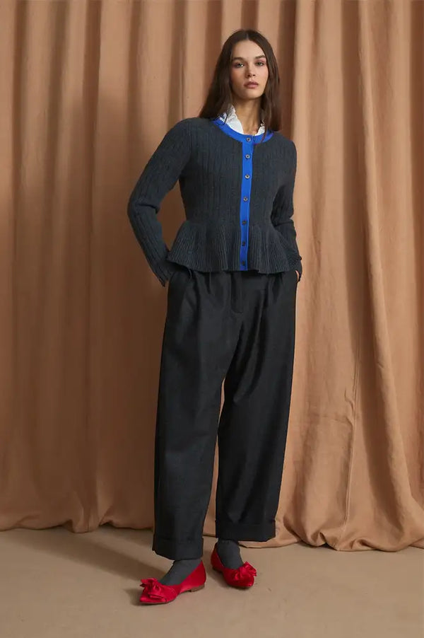 Sophie + Lucie Leila Grey Knitted Cardigan
