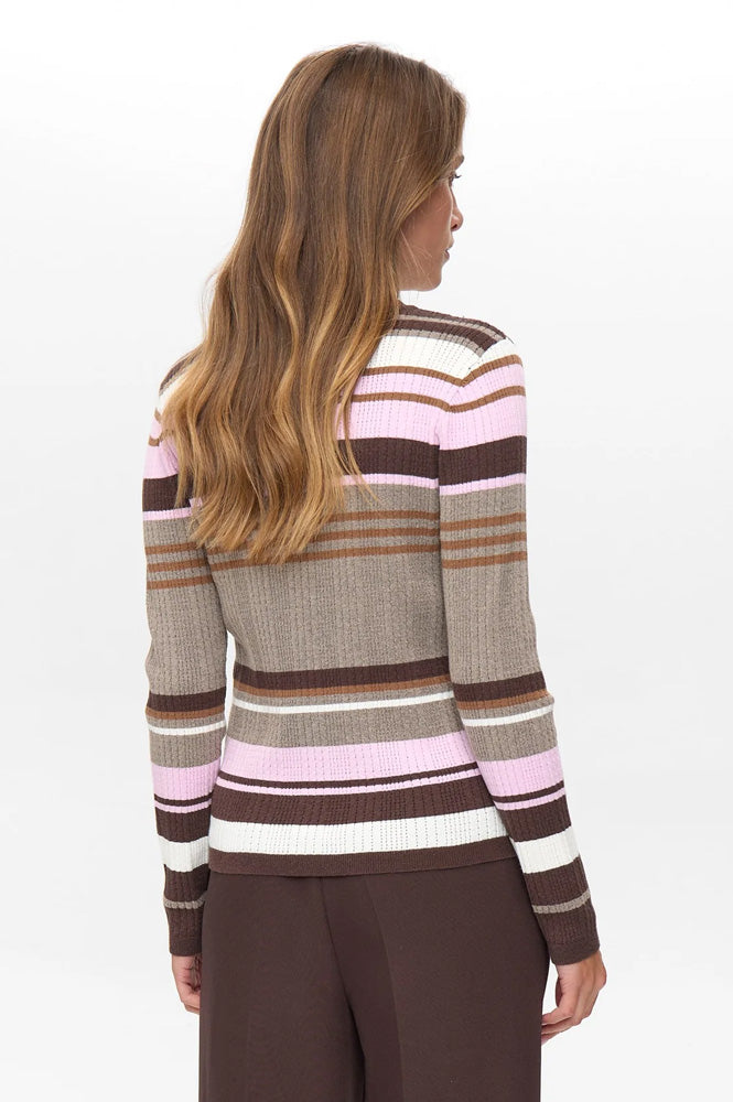 Numph Kitti Taupe And Rose Pullover - The Mercantile London