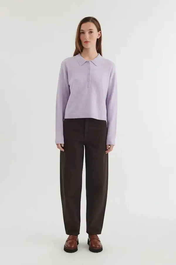 Basic Apparel Selem Violet Tulip Knitted Polo