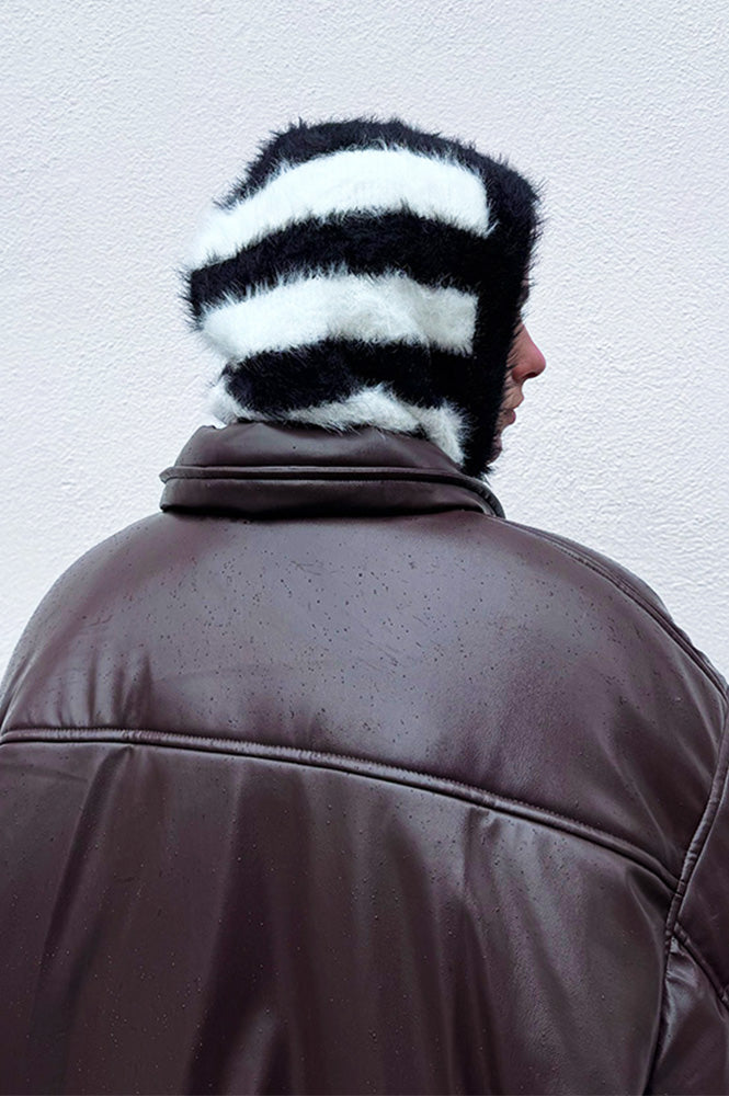 Mercantile Black Striped Balaclava