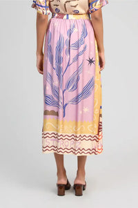 An'ge Rivila Patchwork Printed Midi Skirt - The Mercantile London