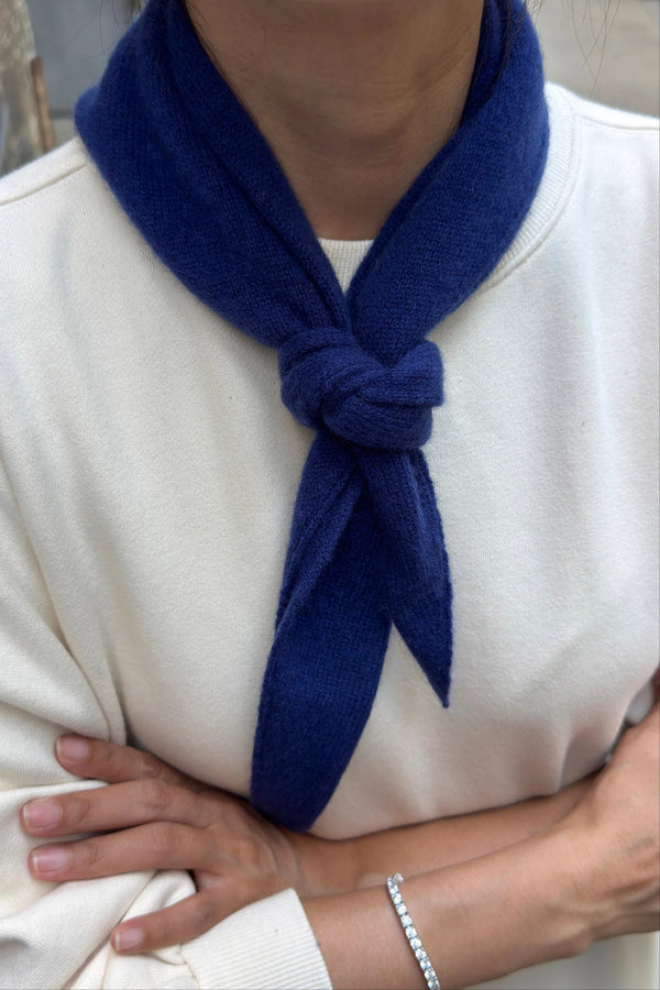 Le Bon Shoppe Cashmere Navy Bandana - The Mercantile London