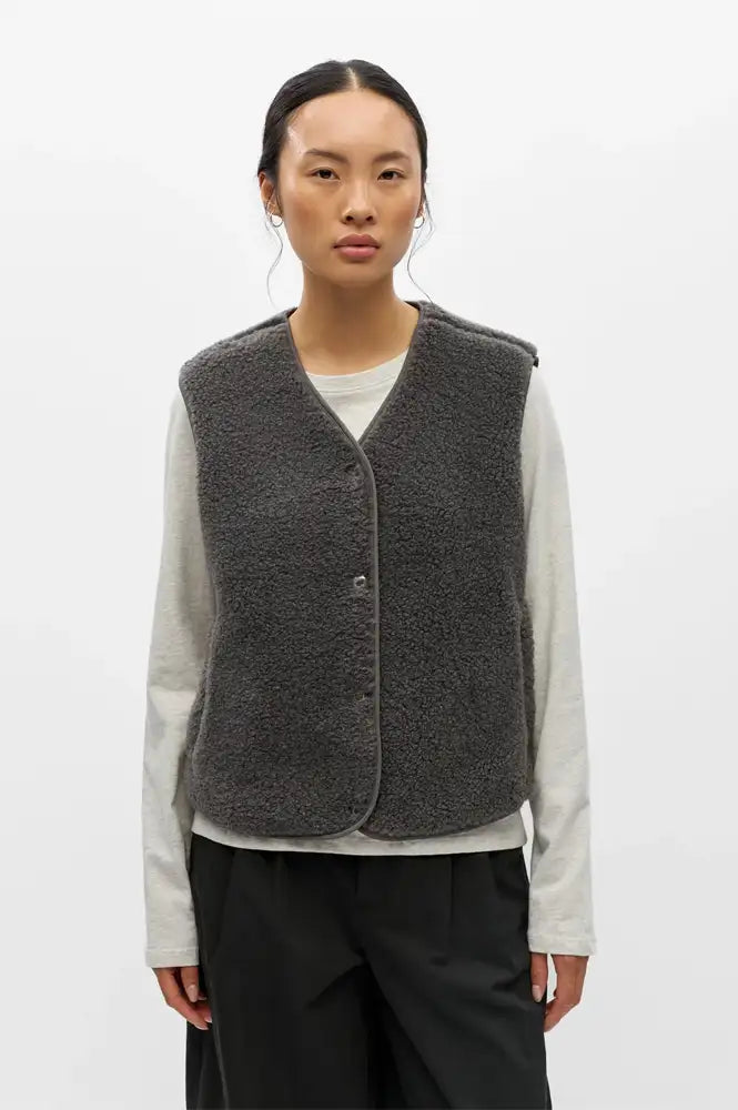 Object Ella Dark Grey Fleece Vest