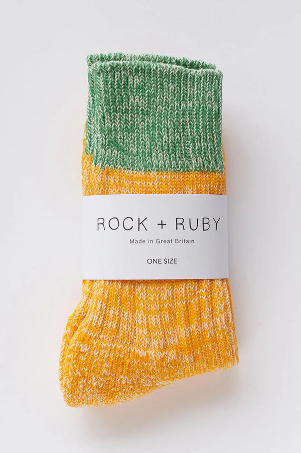 Rock + Ruby Elsie Sunny Yellow Cotton Socks